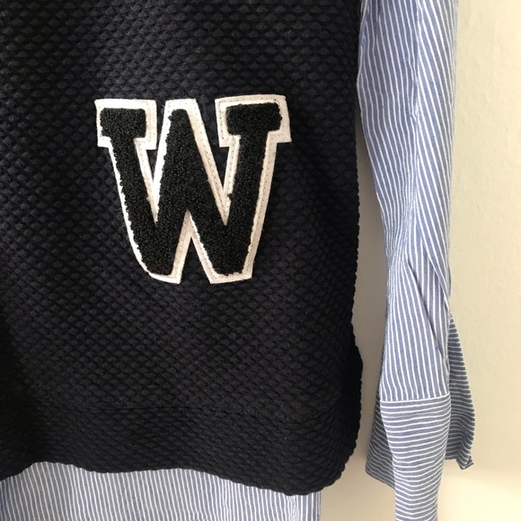 Zara Varsity Top with Patches - Picture 3 of 5